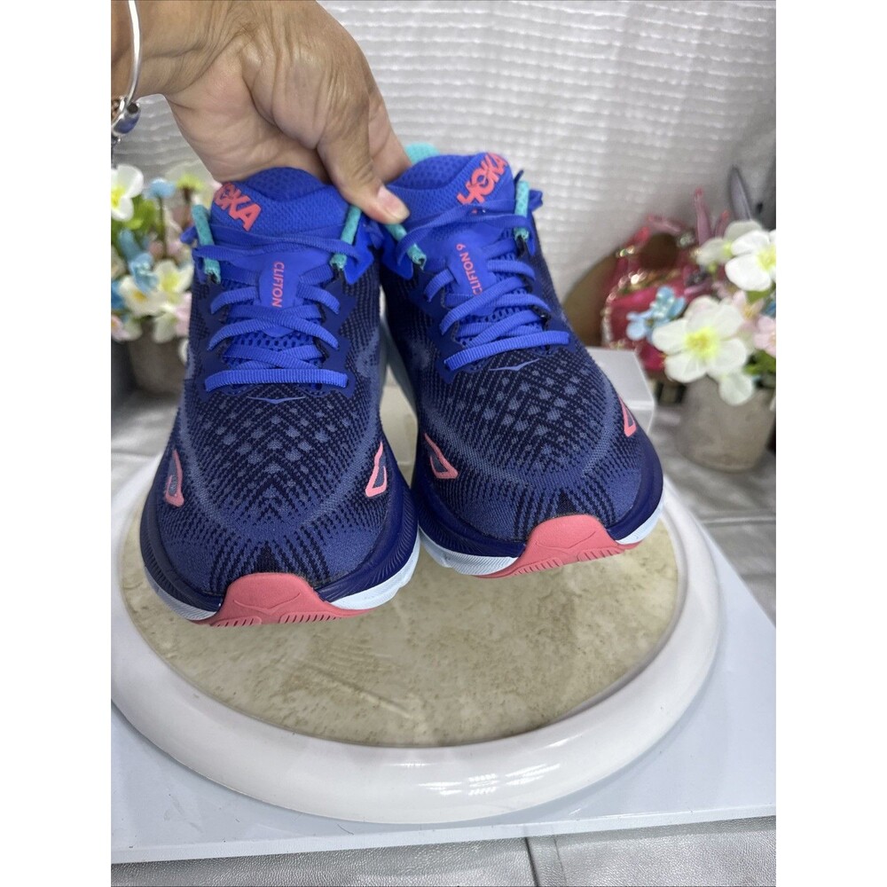 (B2) Hoka One One Women's Running Shoes, Size 8 B Clifton 9 1127896 BBCRM, Blue - Picture 4 of 15